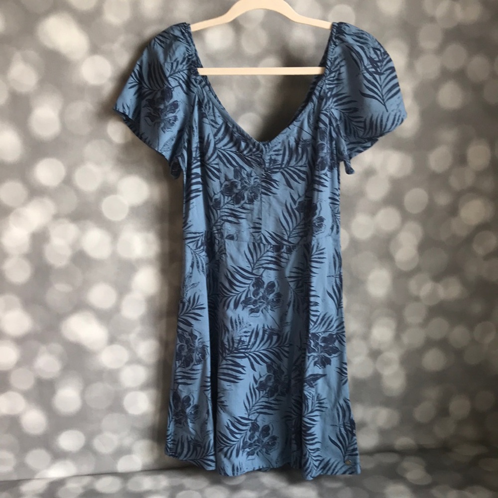 Roxy Blue Floral Mini Dress